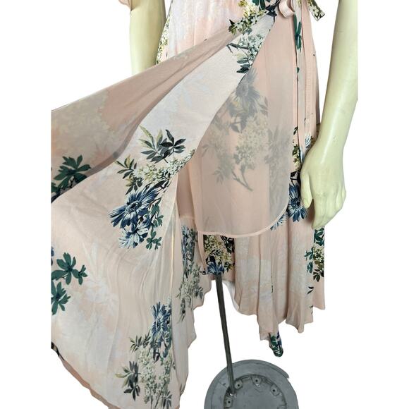 Astr the Label NWT New Pink Floral Wrap Dress sz Small - Picture 9 of 16